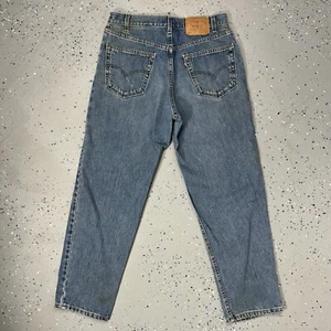 Vintage 90s Levi's 550 Relaxed Fit Tapered Jeans Distressed Thrashed USA 34"X30" - Picture 1 of 13