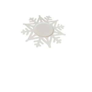 Nuevo soporte para velas de metal copo de nieve cuadrado blanco brillante de San Nicolás 8 - Imagen 1 de 8