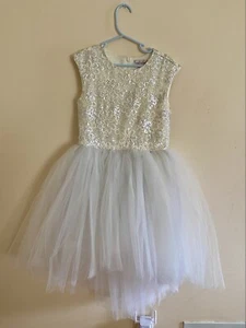 Halabaloo Little Girl's Jacquard Tulle Party Holiday Dress, size 6 - Picture 1 of 10