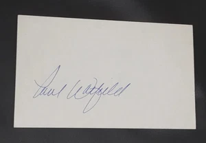 PAUL WARFIELD CLEVELAND BROWNS DOLPHINS WR HOF SIGNED AUTOGRAPHED INDEX CARD 3X5 - Picture 1 of 1