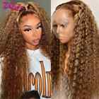Glueless Highlight Lace Wig Honey Blonde Water Wave Hd Lace Front Human Hair Wig