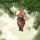 Love Hippo Light Christmas Ornament Hippo Lover Tree Hanging Xmas Decor