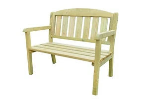 Gartenbank Holz Parkbank Massiv Sitzbank Garten Gartenmöbel 2-Sitzer - Bild 1 von 2
