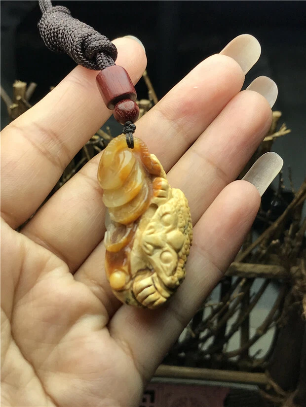 100% Natural Hand-carved Jade Pendant Jadeite Necklace thriving business - Image 1 of 4