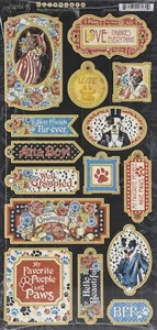 Graphic 45 WELL GROOMED - Chipboard Die-Cuts 18pc #4502268 - Picture 1 of 1