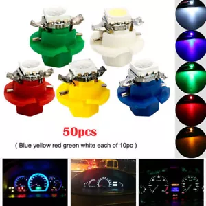 50x B8.4D 1SMD LED Car Indicator Cluster Gauge Dashboard Dash Side Lights Lamp - Picture 1 of 12