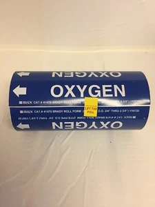 Marcador de tubería BRADY 41470, oxígeno, azul - Imagen 1 de 4