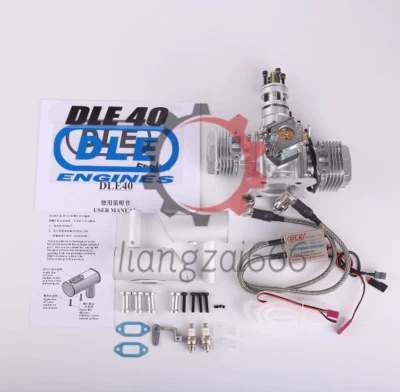 DLE40 40cc Twin Gas Engine with Electronic Ignition and Muffler - Image 1 of 4
