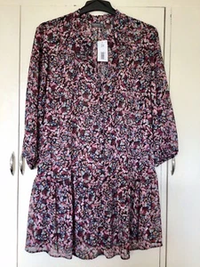 Longline Blouse 3/4 Length Sleeve Multi Coloured Blouse Plus Size 24 - Picture 1 of 3