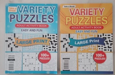 VARIETY PUZZLES Book Lot Of 4 Books - Take A Break Adult Activity Books Foto 1 de 2