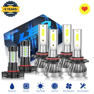For 2010 Dodge Charger Combe LED Lamps Kit High Low Beam Fog Lights 6 Bulbs - Foto 1 di 18