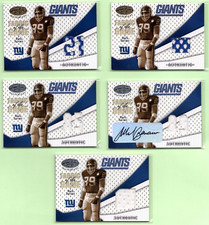 2004 LEAF CERTIFIED MATERIALS FABRIC OF THE GAME MARK BAVARO AUTO JERSEY RAINBOW