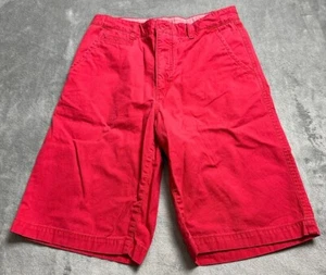 Gap Kids Shorts Boys Size 16 Red/Pink Adjustable Waist Chino Knee Length - Picture 1 of 11