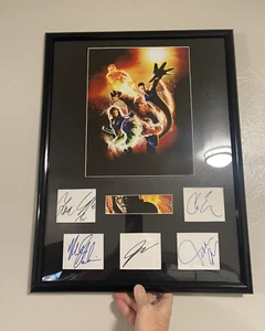 Fantastic Four mattierte signierte Karteikarten mit Foto 18X24 #1 gerahmt 5 Autos selten - Bild 1 von 9