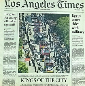 Los Angeles Times Newspaper LA Kings Stanley Cup 2012 L.A. KINGS OF THE CITY - Picture 1 of 5