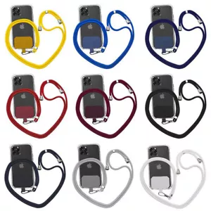 Adjustable Length Lanyard Neck Strap Handheld Rope For iPhone 14 13 Samsung S23 - Picture 1 of 24