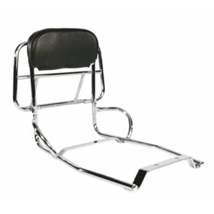 VESPA PX PE CHROME 3 IN 1 CHROME BACK REST REAR CARRIER AND PASSENGER GRAB RAILS - Picture 1 of 2