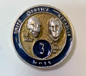 MÉDAILLE JETON DES A-A FRANCOPHONE DE 3 MOIS - Photo 1 sur 2