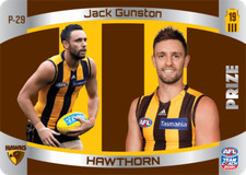 2021 AFL TEAMCOACH TEAM COACH PRIZE CARD HAWTHORN HAWKS JACK GUNSTON P29 