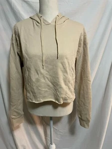 Neu mit Etikett Wild Fable kurz geschnittenes gestepptes seitliches Kapuzenpullover für Damen, beige, XS - Bild 1 von 5