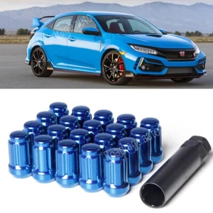 SET OF (20) + KEY 12X1.5 BLUE SPLINE Wheel Rim Tuner Lock Lug Nut Bolt AP5655 - Picture 1 of 1