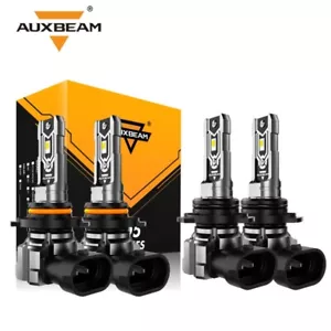 AUXBEAM 9005 9006 Combo LED Headlight High Low Beam Bulb 6500K White 40000LM 1:1 - Foto 1 di 12