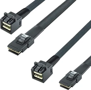 2 Packs 6G Internal Mini SAS Cable HD SFF-8643 to SFF-8087 SAS 2.1 RoHS 0.5~1M - Picture 1 of 7