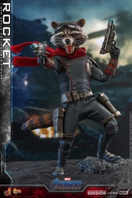 Figura de acción Hot Toys MMS 548 Avengers Endgame Rocket 1/6 ¡NUEVA sellada vendedor de EE. UU.! Foto 1 de 4