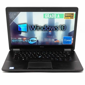 DELL E7470 i7 14" WINDOWS 10 PRO COMPUTER PORTATILE 4GB 240GB LAYOUT USA PC - Foto 1 di 7
