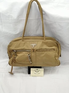 PRADA Schultertasche braun Nylon 12,5 Zoll - Bild 1 von 20