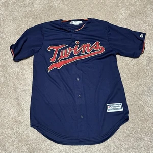 Minnesota Twins Jersey Mens Medium Blue MLB Baseball Cool Base Made in USA - Picture 1 of 4
