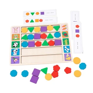 Kids Color Shape Sorting Toys Children Recognition Wooden Shape Puzzles Toys - Picture 1 of 5