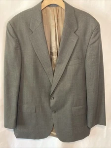 46T Tall Vintage Chaps Ralph Lauren Two-Button Glen Check Wool Sport Coat Blazer - Picture 1 of 11