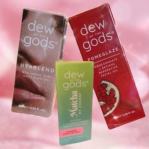 NEW Dew Of The Gods Mini Skincare Set w/HYABLEND, POMEGLAZE & MATCHA Cleanser - Picture 1 of 3