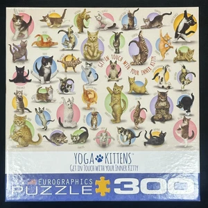 Yoga Kittens Jigsaw Puzzle by Eurographics 300 Pieces New Sealed 19" X 13" - Picture 1 of 8
