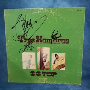 ZZ Top - Signed vinyl record - Tres Hombres Blue label - 3 signatures - Picture 1 of 2
