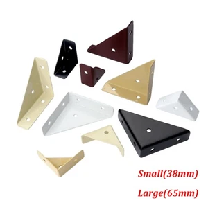 Heavy Duty Corner Brace Triangle 38/65 mm Cabinet Cupboard Fixing Bracket Plates - Picture 1 of 17