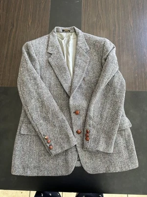 Harris Tweed Handwoven 100% Pure Scottish Wool Tweed Suit Jacket Size 42 - Image 1 of 4