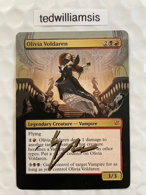 MtG Olivia Voldaren Innistrad Altered Extended Borderless Signed Autographed - Image 1 of 4