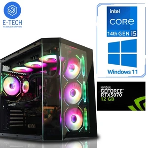 Gaming PC Intel i5 14400F RTX 5070 12GB | 32GB RAM | 1TB NVMe SSD | Win 11 RGB - Picture 1 of 12
