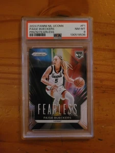 Panini NIL UConn Prizm Fearless #F1 Paige Bueckers Rookie 2024 PSA 8 casi nuevo-como nuevo - Imagen 1 de 1