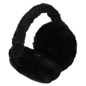 Cómodas orejeras negras para calentadores de orejas de invierno diseño plegable - Imagen 1 de 12
