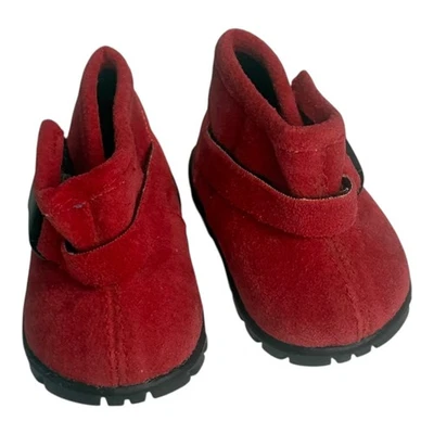 Zapatos Muñeca American Girl Lindsey Meet Conjunto Rojo Imitación Gamuza Botas De Colección Nuevos Foto 1 de 4