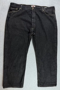 Levis 501 Men's Jeans Red Tab Button Fly Black Denim Pants Size 48x30 VTG - Picture 1 of 14