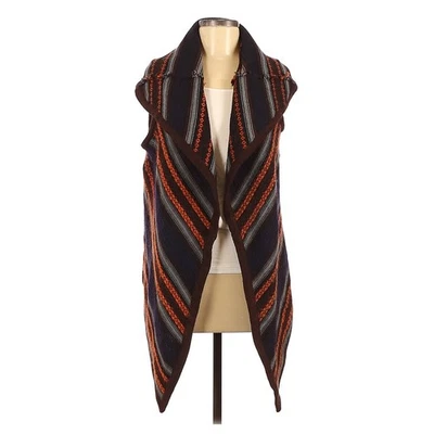 Cárdigan de Lana NSF Suéter Talla Mediana Mohair Rayas Southwestern Fair Isle Chaleco Foto 1 de 4