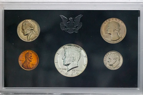 1969-S US MINT PROOF SET CHOICE UNC COLOR BU GEM LIGHTLY TONED (DR) Cover