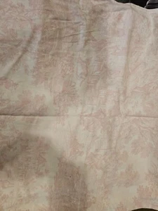 Vintage Toile Cotton Decorator Fabric Pink cream  48 x 144 subtle and beautiful - Picture 1 of 4