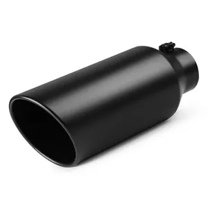 Inlet 4" Outlet 7" - 18" Long Stainless Steel Rolled Edge Exhaust Tip Diesel - Picture 1 of 8