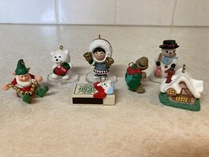 Hallmark Keepsake Miniature Ornaments Lot Of 6 + All Except 2 Have Original Box - Picture 1 of 15