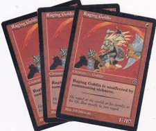 MTG: Portal: Second Age: Raging Goblin X 3